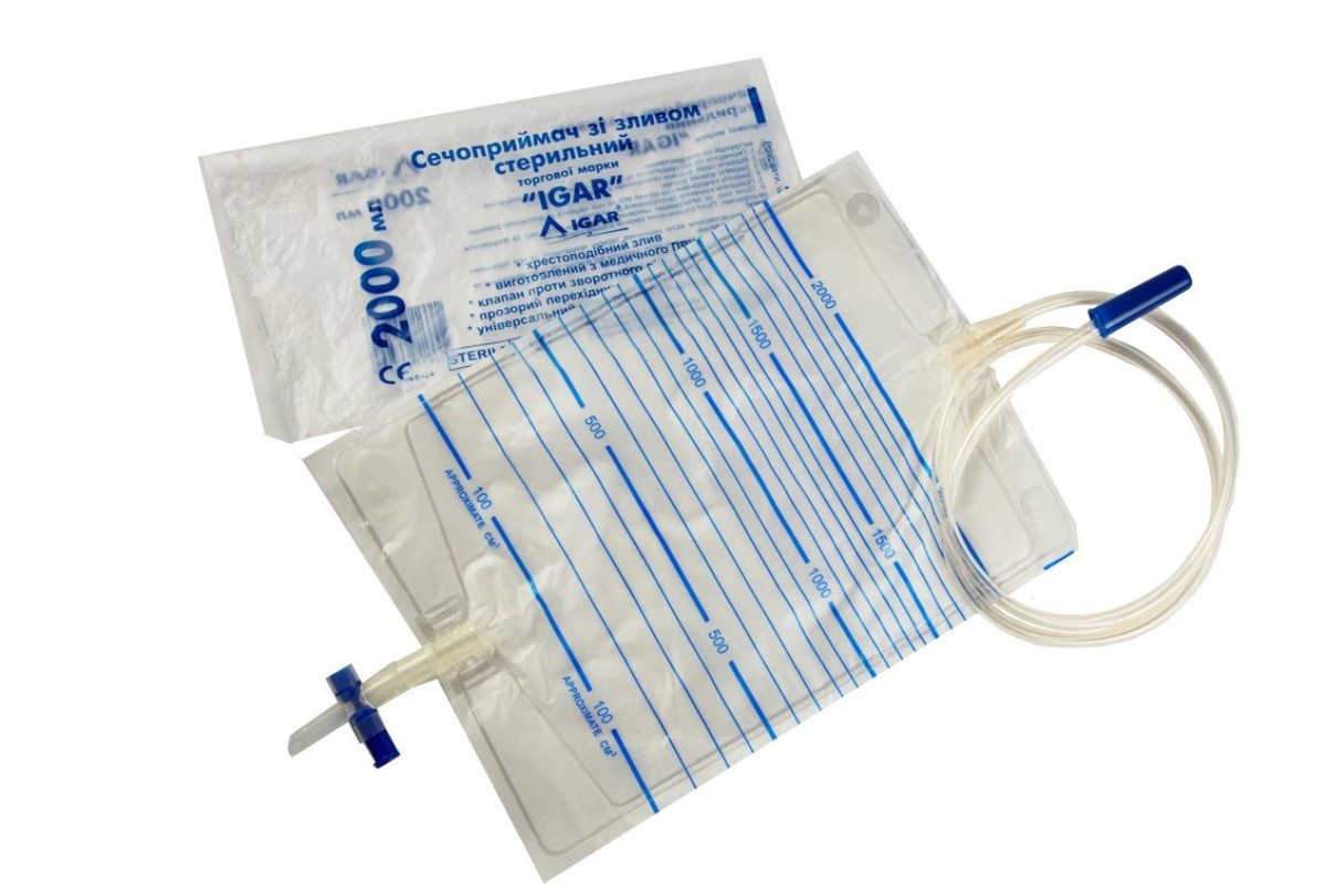 Сечоприймач стерильний зі зливом торгової марки IGAR